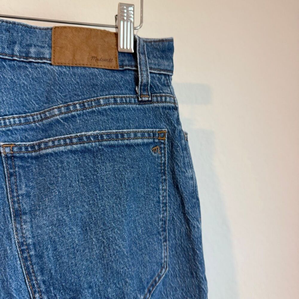 Madewell Cresslow Blue Stretch Denim Perfect Vintage Wide-Leg Crop Jeans 28 Tall - Picture 5 of 8